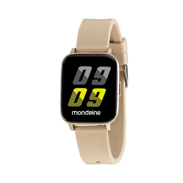 Relógio Smartwatch Full Touch Silicone Bege