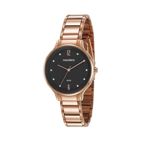 Relógio Feminino Mostrador com Cristais Rosé