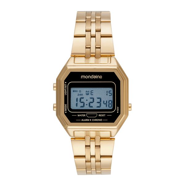 Relógio Unissex Digital Vintage Dourado